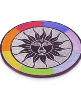 Подставка каменная Тарелка KK-12 «Солнце» 10*10*1см. 0350