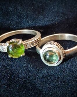 Турмалин зелёный кольцо 02500
