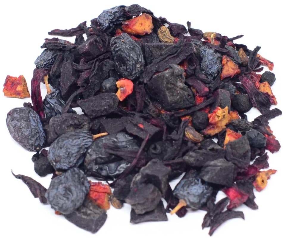 FLT-21002 Чорничний чай (Чорниця, каркаде, слива, родзинки) 4 грн за 1г