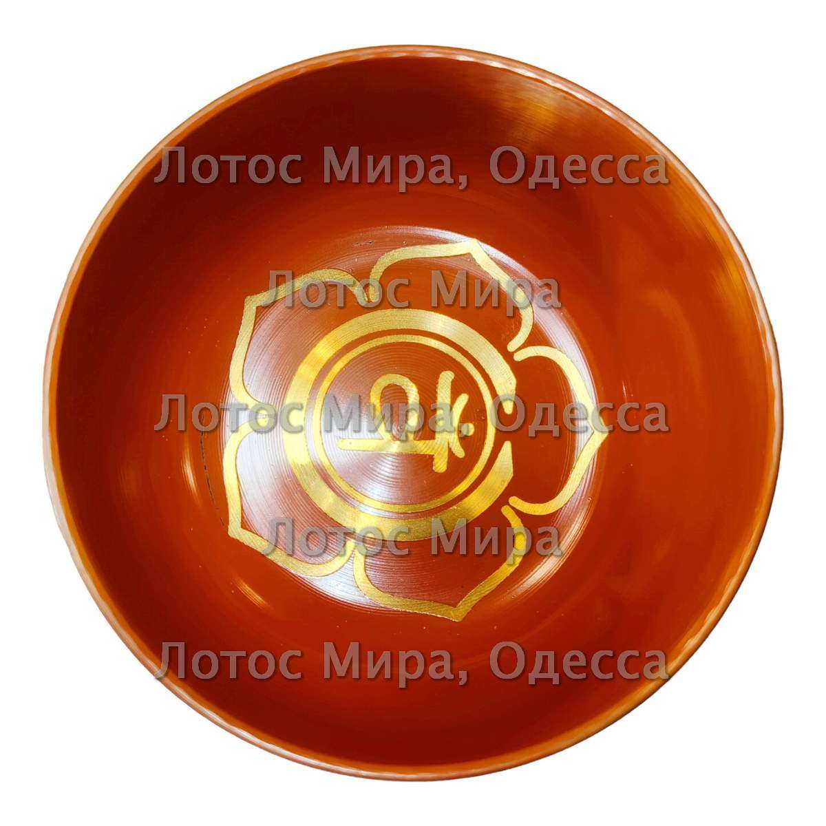 Поющая чаша Оранжевая дм. 12,5см. литая 02100