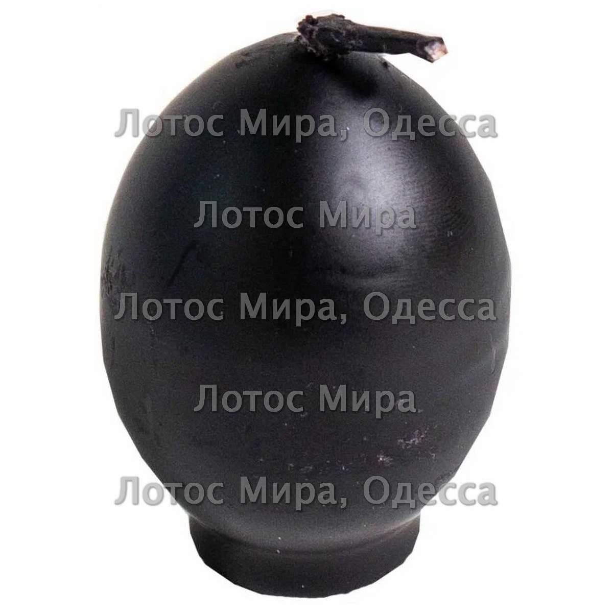 Яйцо черное с травами свеча 5,5см.0220
