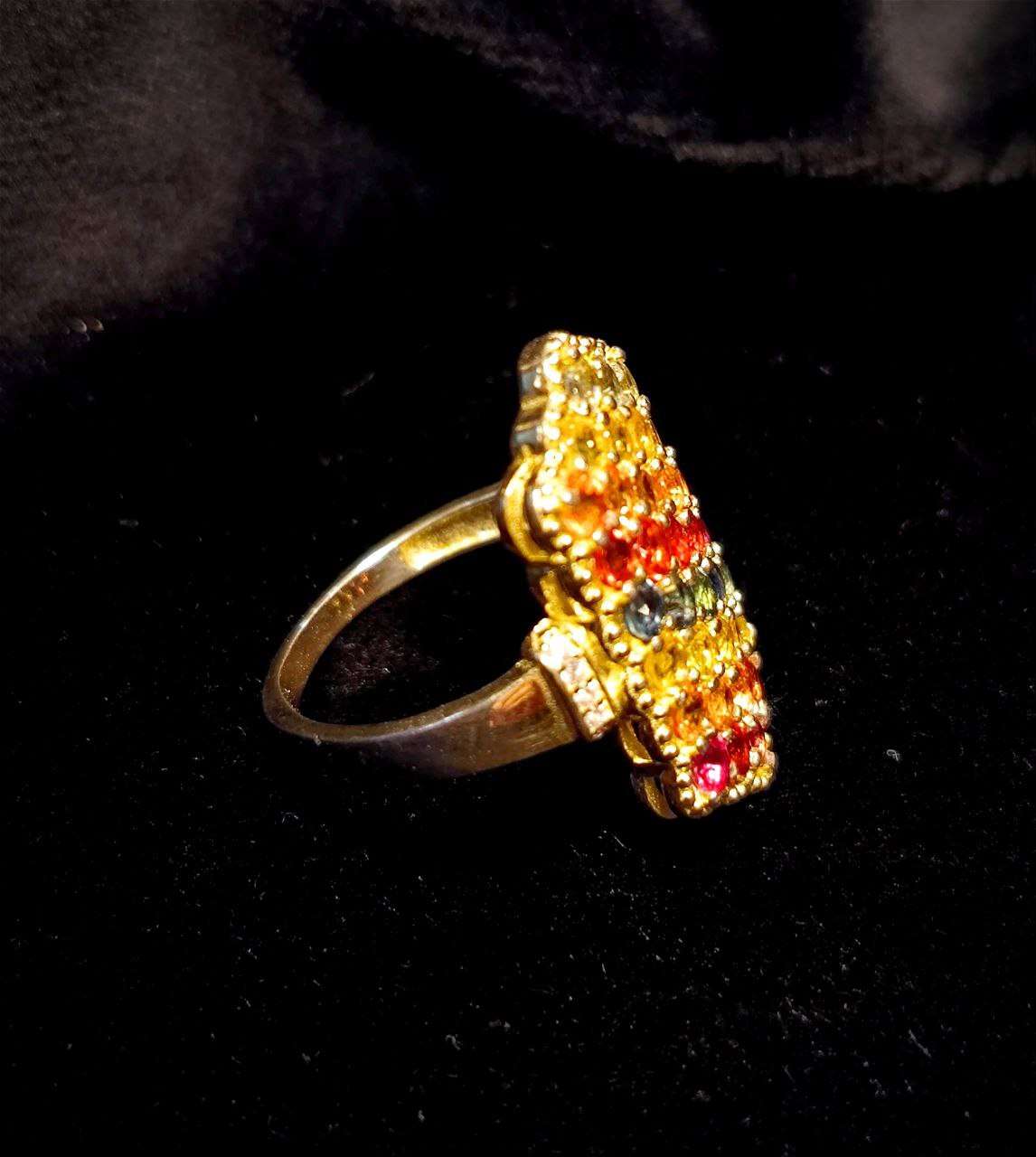 Сапфир цветной (Бирма) кольцо 8400
