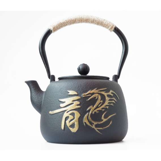 Чайник чугунный Тэцубин с ситом «Небесный дракон» 1200мл. 01800