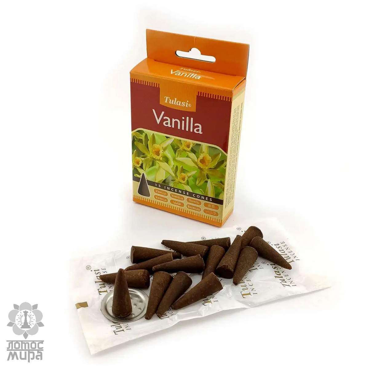 Tulasi Vanilla cones 15 шт. 080