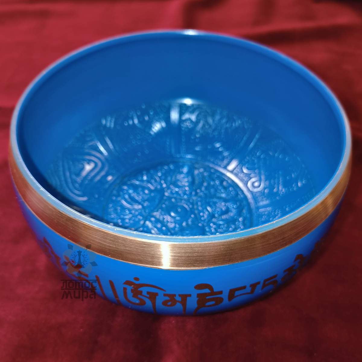 Поющая чаша литая Синяя дм. 14см. Непал 03000