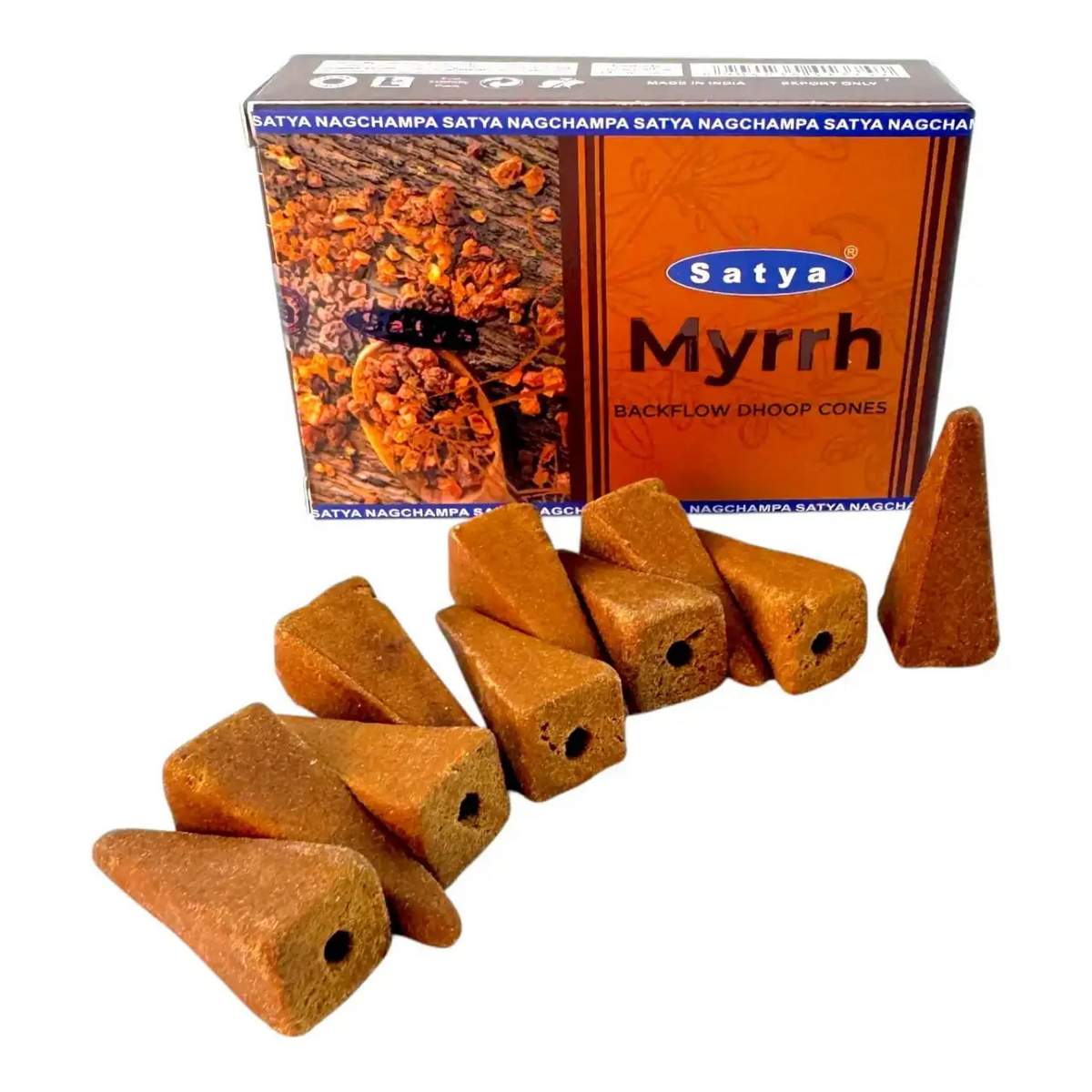 Satya Myrrh backflow dhoop cones 0100