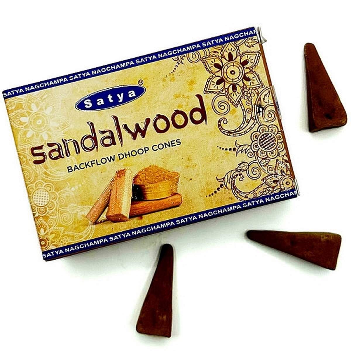 Satya Sandalwood backflow dhoop cones 0100