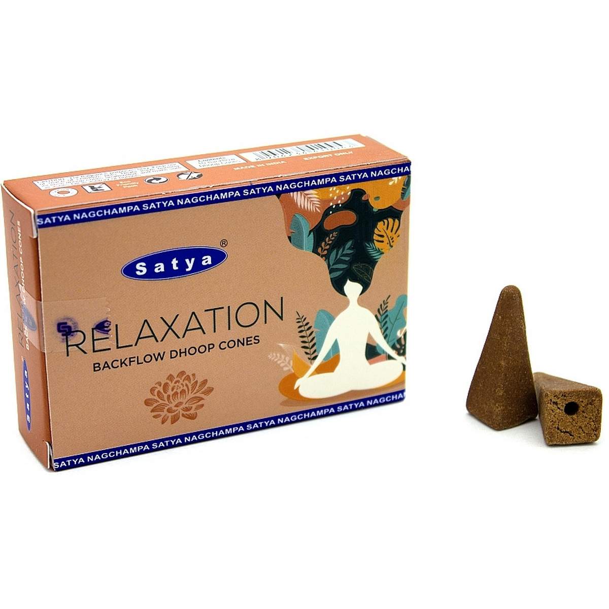 Satya Relaxation backflow dhoop cones 0100
