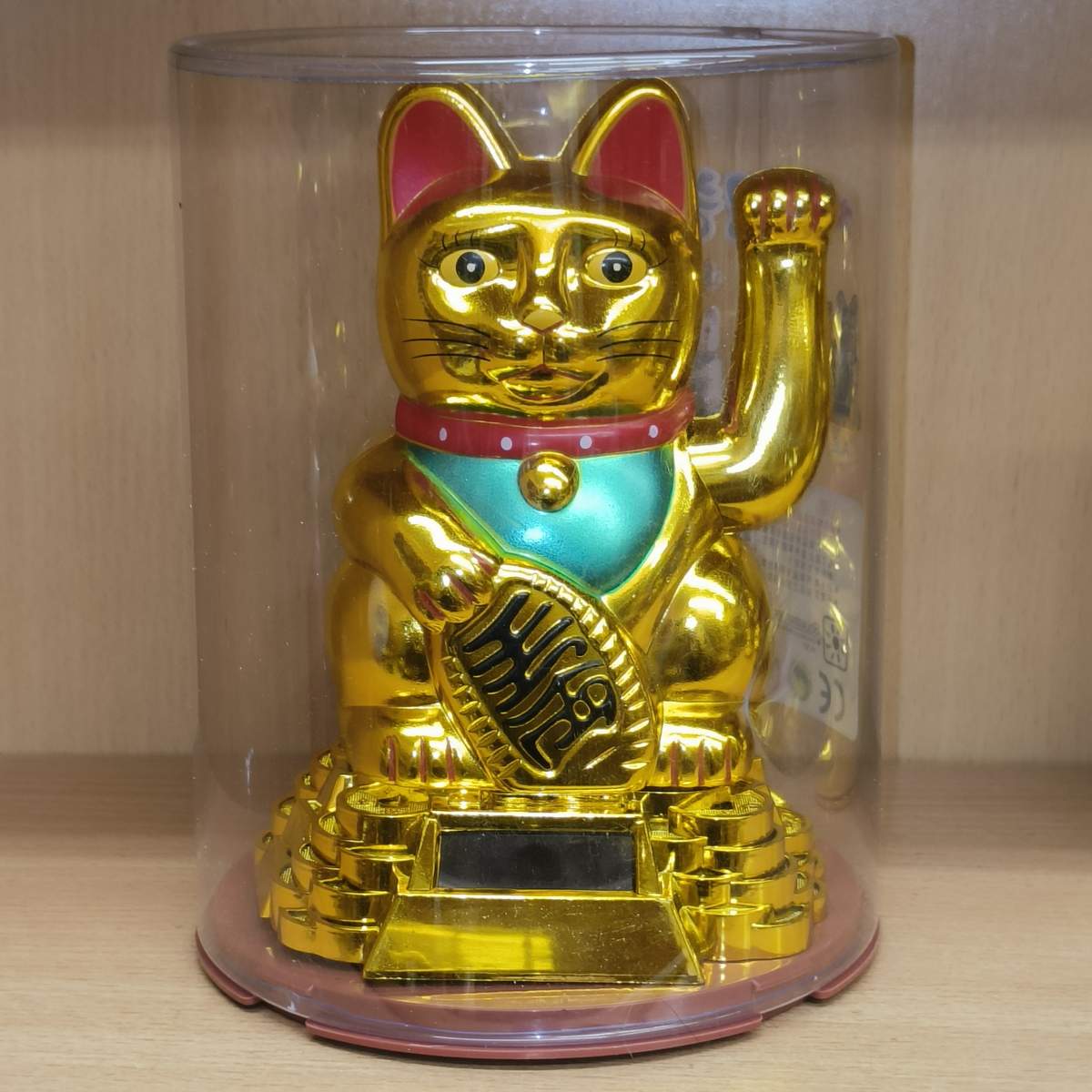 Манекі-неко сонячна батарея 15см 0800