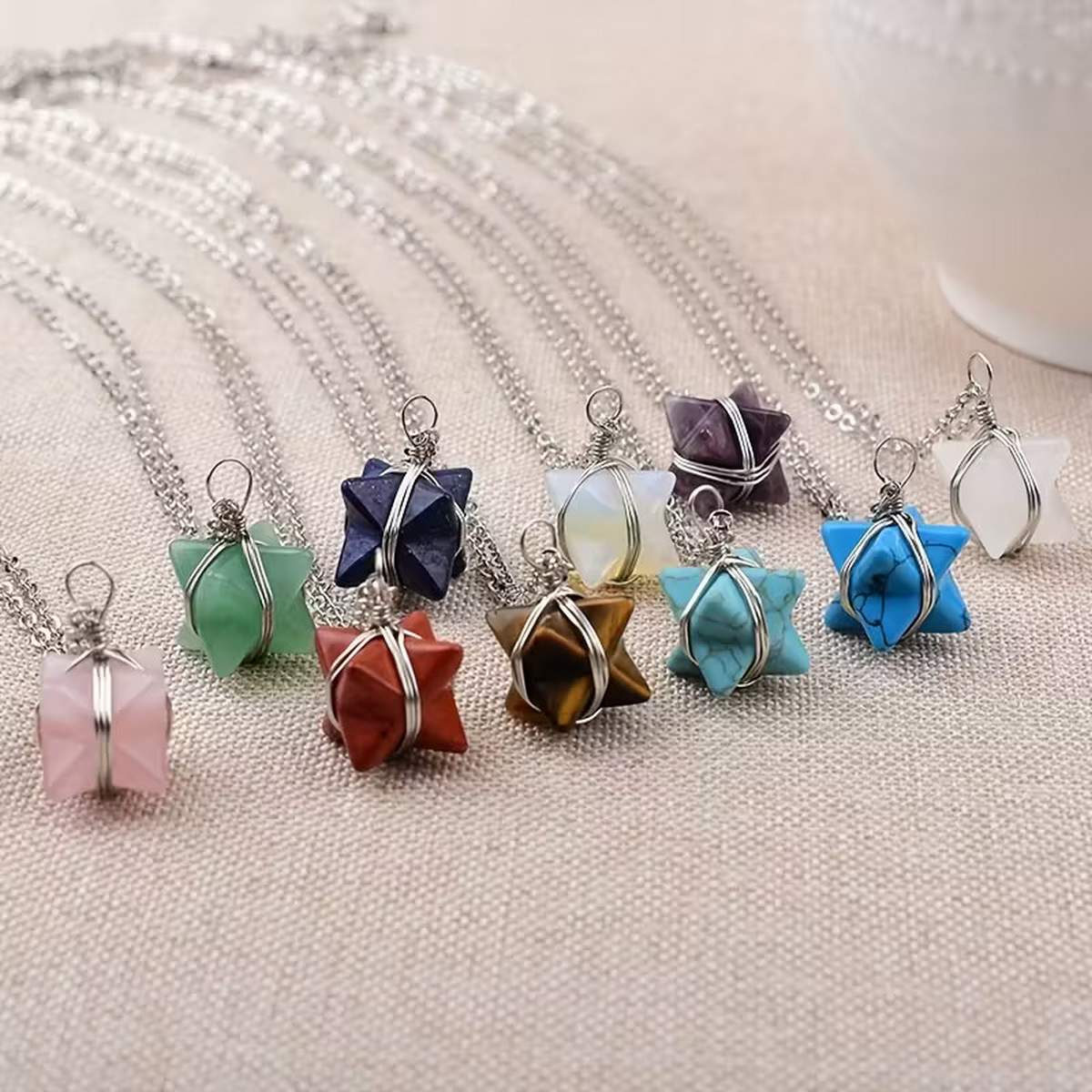 Кулон «Меркаба» камінь з ланцюжком 0400