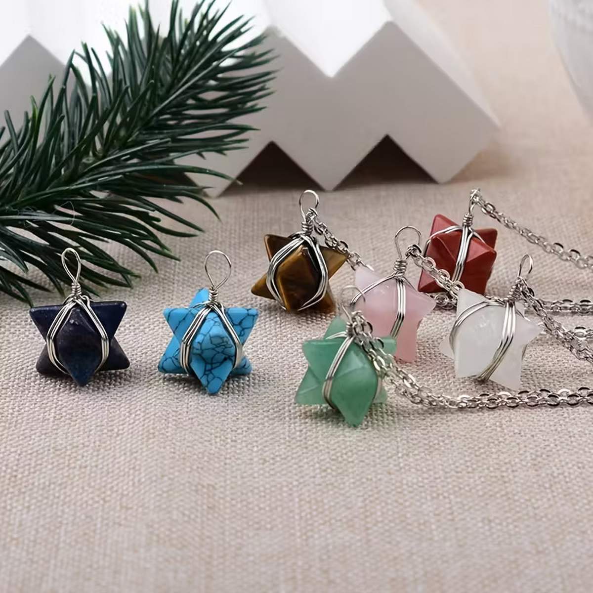 Кулон «Меркаба» камінь з ланцюжком 0400