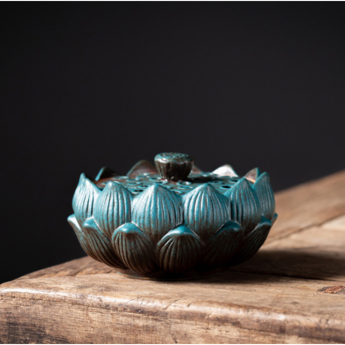 Курильниця Старовинний Лотос Зелена 0750