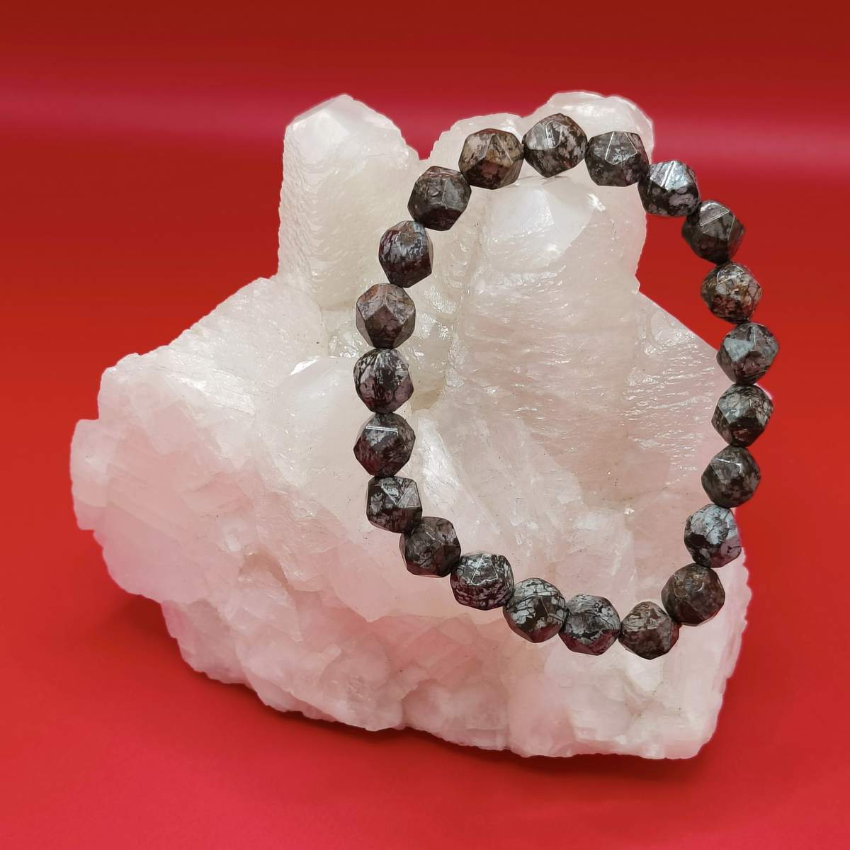 Браслет грань Яшма 8мм 0450