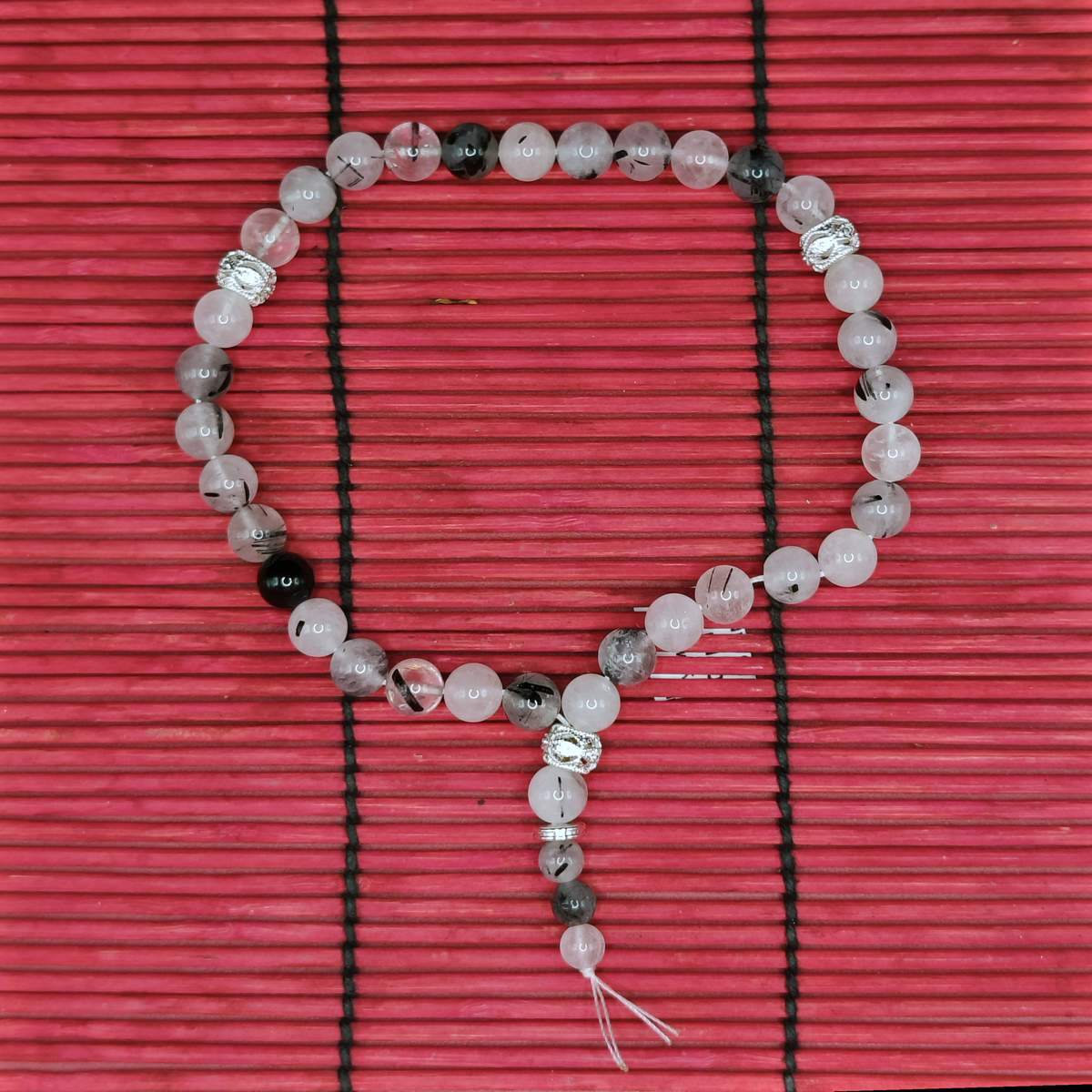 Чотки Кварц Рутиловий Турмалін 33 нам. 8,5мм 01300