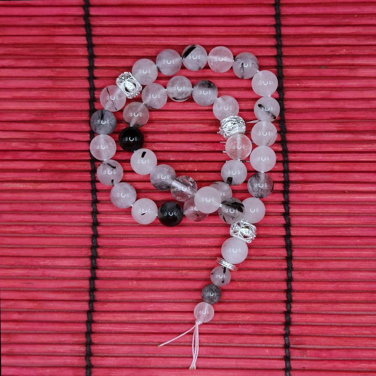 Чотки Кварц Рутиловий Турмалін 33 нам. 8,5мм 01300