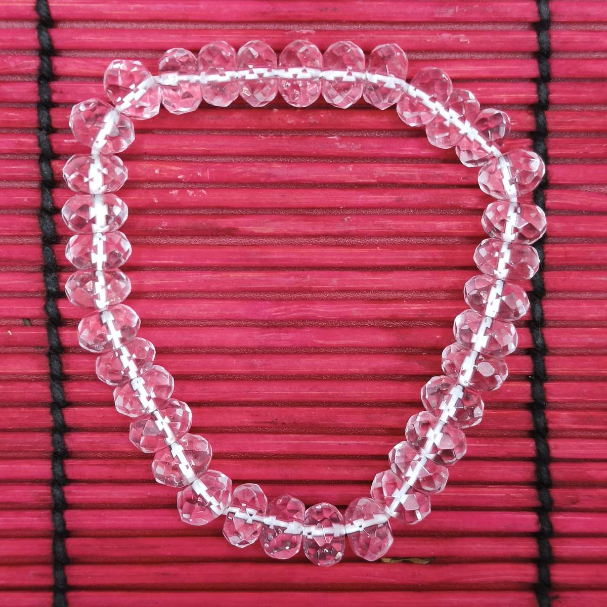 Браслет Гірський кришталь 8мм грань 0800