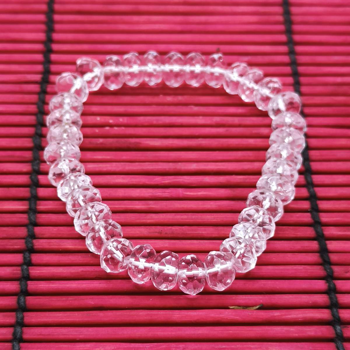 Браслет Гірський кришталь 8мм грань 0800