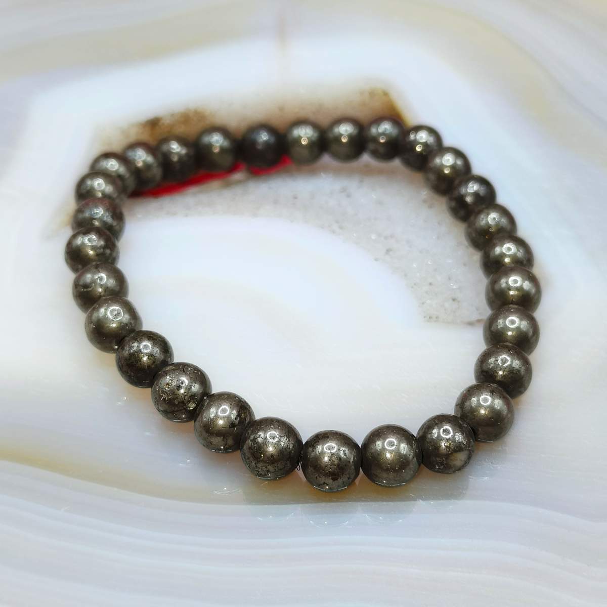 Браслет Пірит намист.6мм 0500