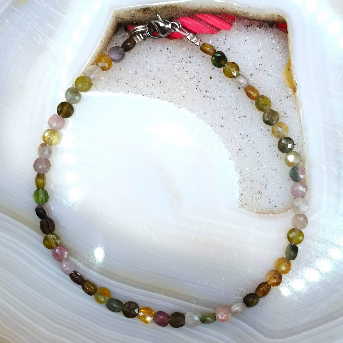 Браслет Турмалін кольоровий 3мм грань/СЗ/ 01200