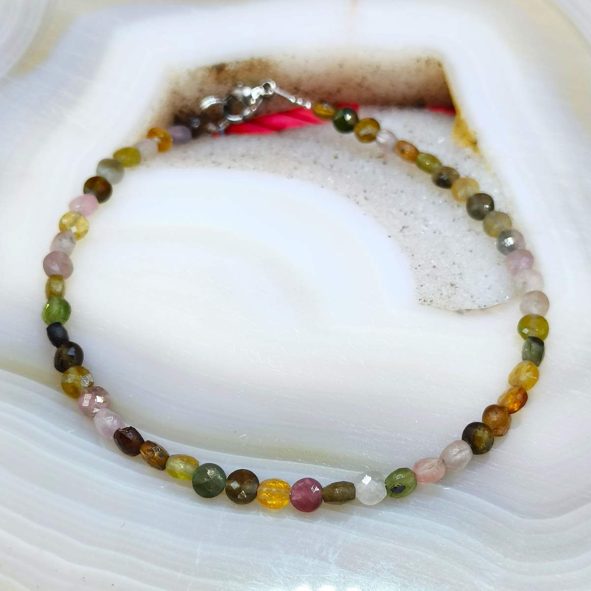 Браслет Турмалін кольоровий 3мм грань/СЗ/ 01200