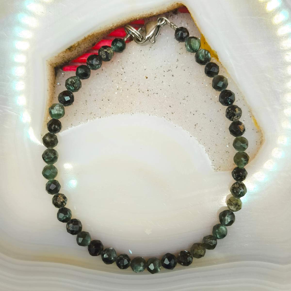 Браслет Серафініт грань 4мм 01000