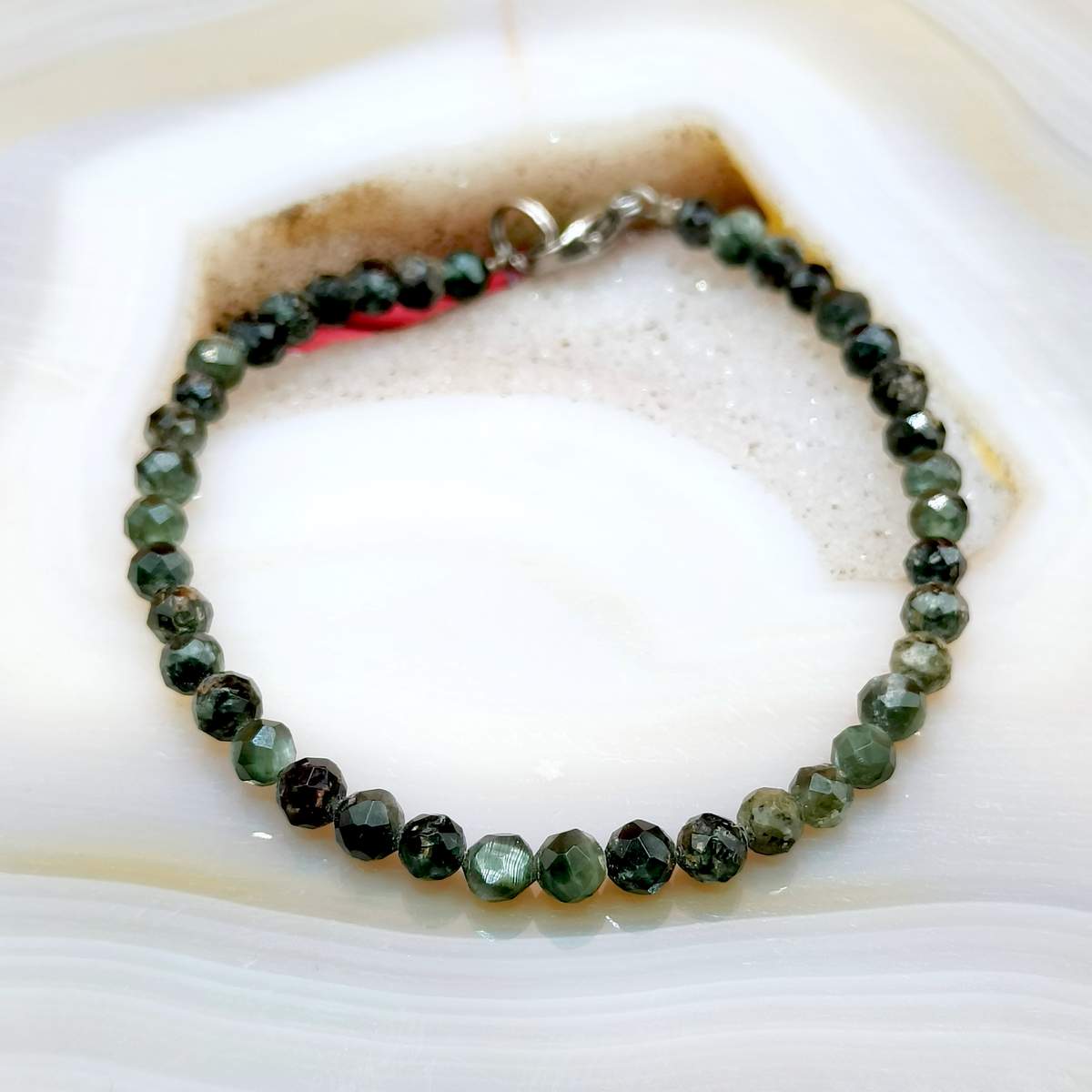 Браслет Серафініт грань 4мм 01000