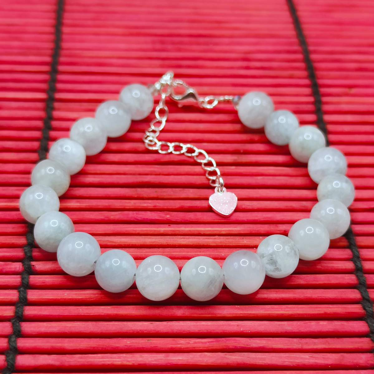 Браслет Аквамарин намист. 8мм 01700