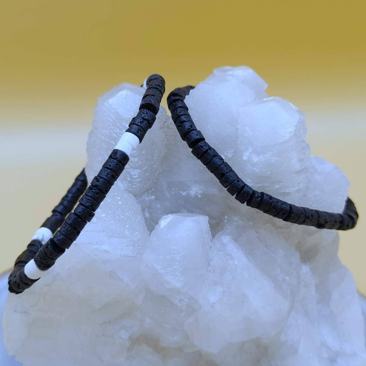 Браслет рондель Вулканічна лава 4,5мм 0300