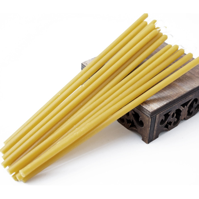 Свічка воскова Жовта 20см 015