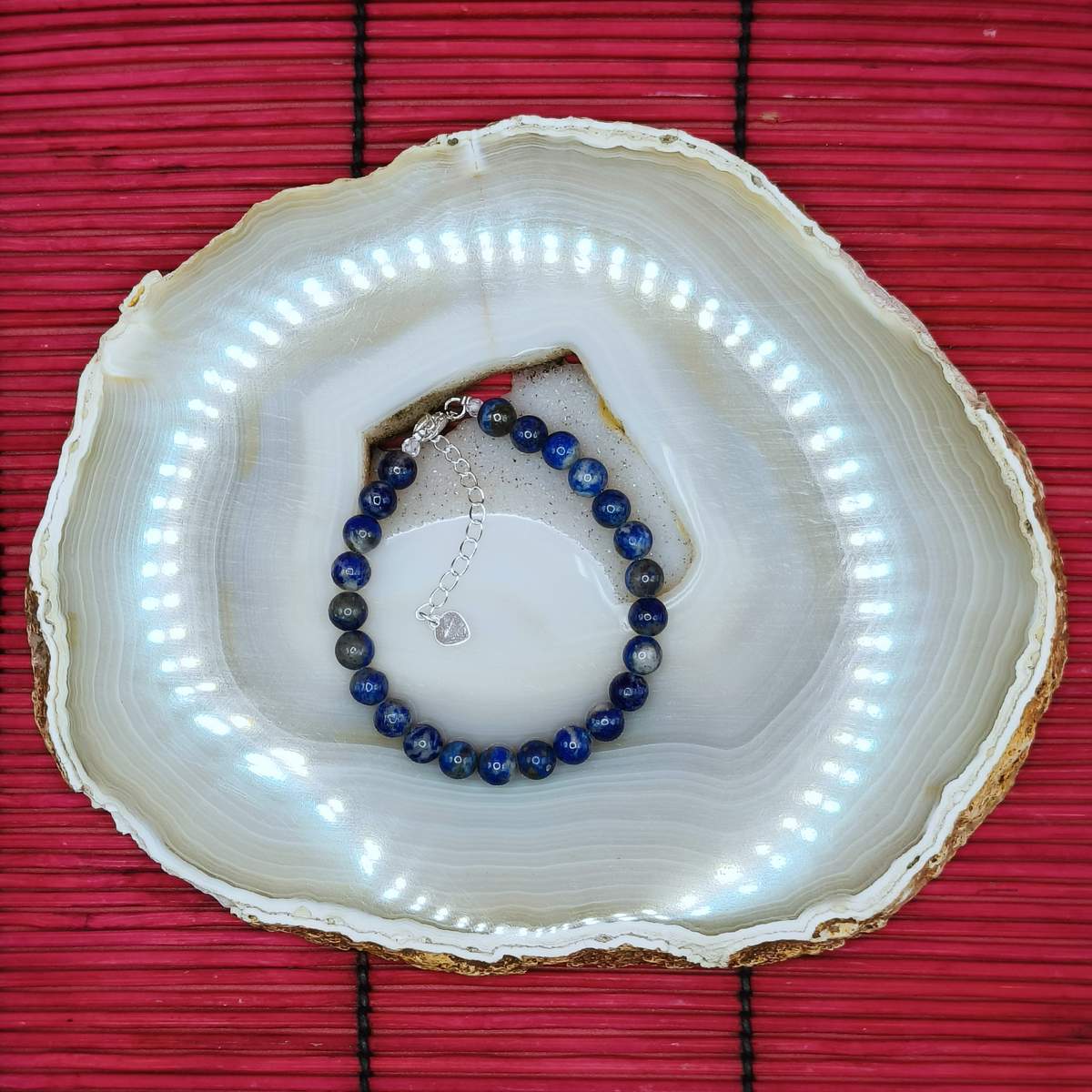 Браслет Ляпіс-лазур намист.6,5мм 0700