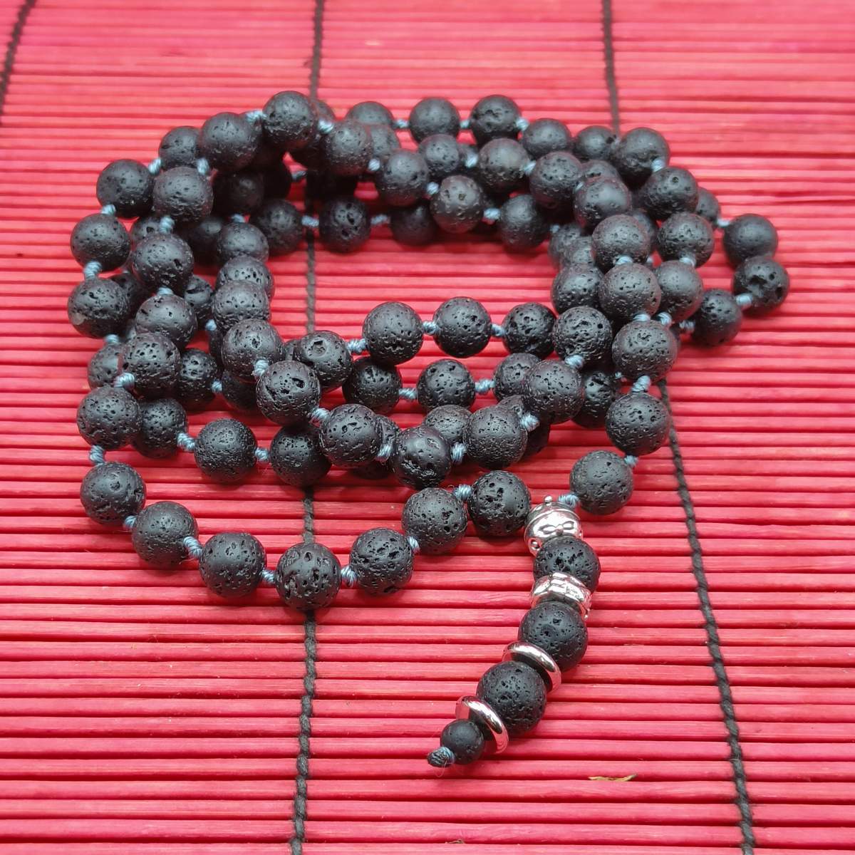 Чотки Вулканічна лава перев’язані 108 нам.10мм 01500