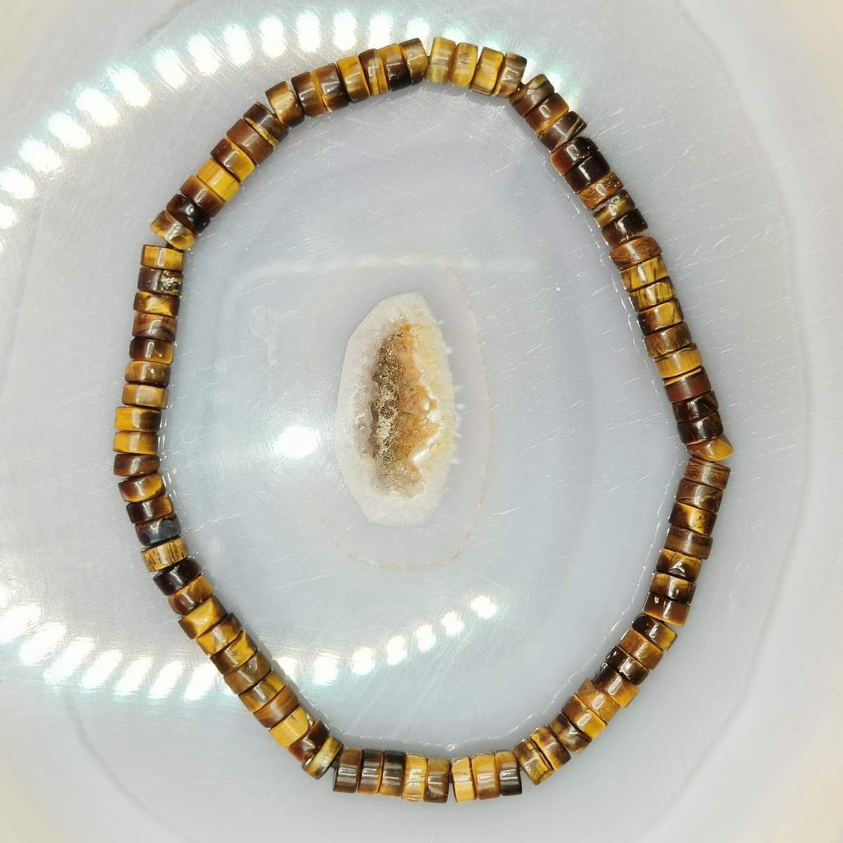 Браслет рондель Тигрове око 4,5мм 0300