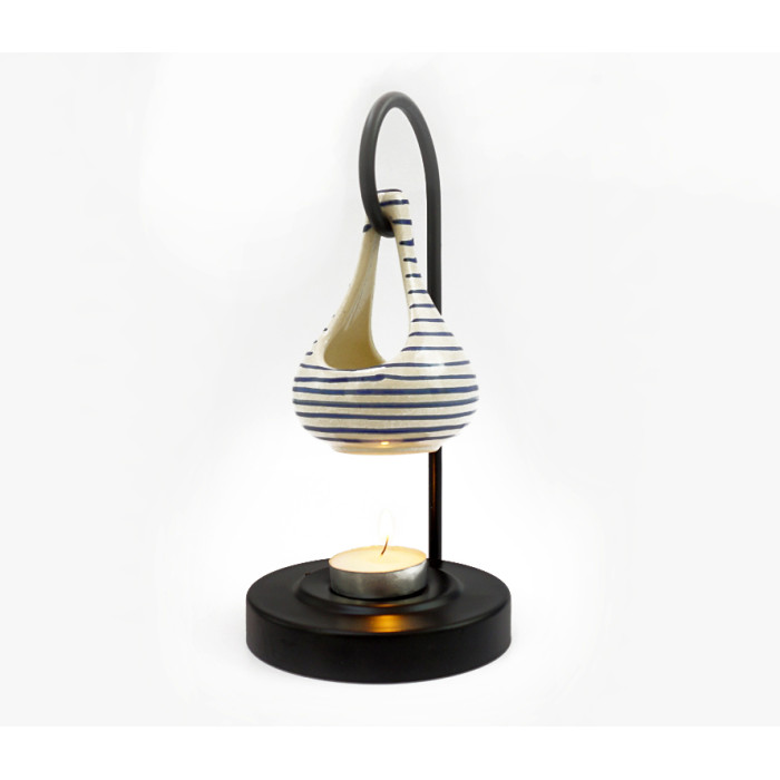 Аромалампа керамічна на металевій підставці 10*21см. 0550