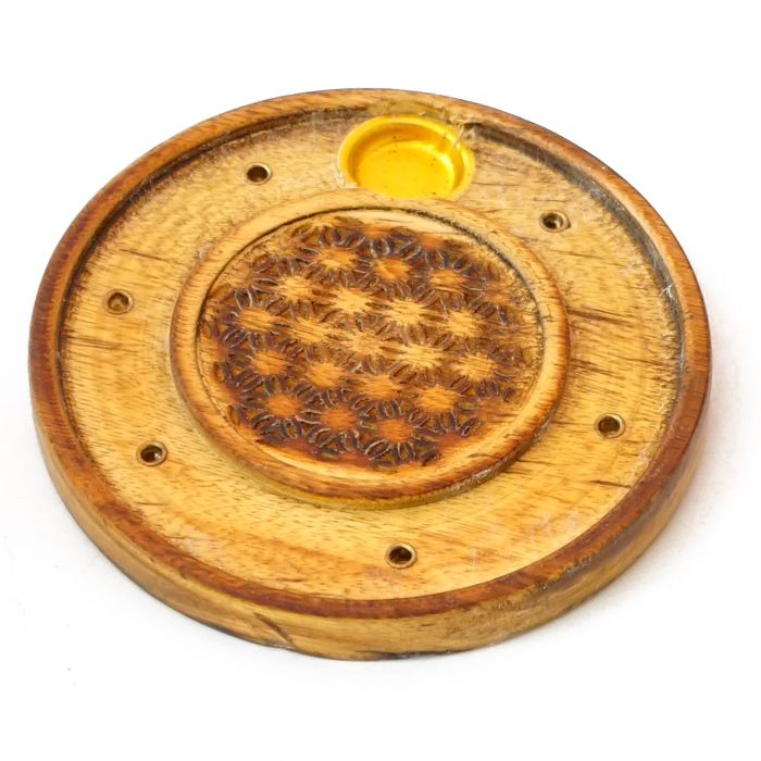 Підставка з дерева Манго Тарілка «Квітка життя» ST-54 0200