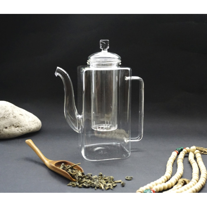 Чайник скло + сито скло 750мл 19см 0600