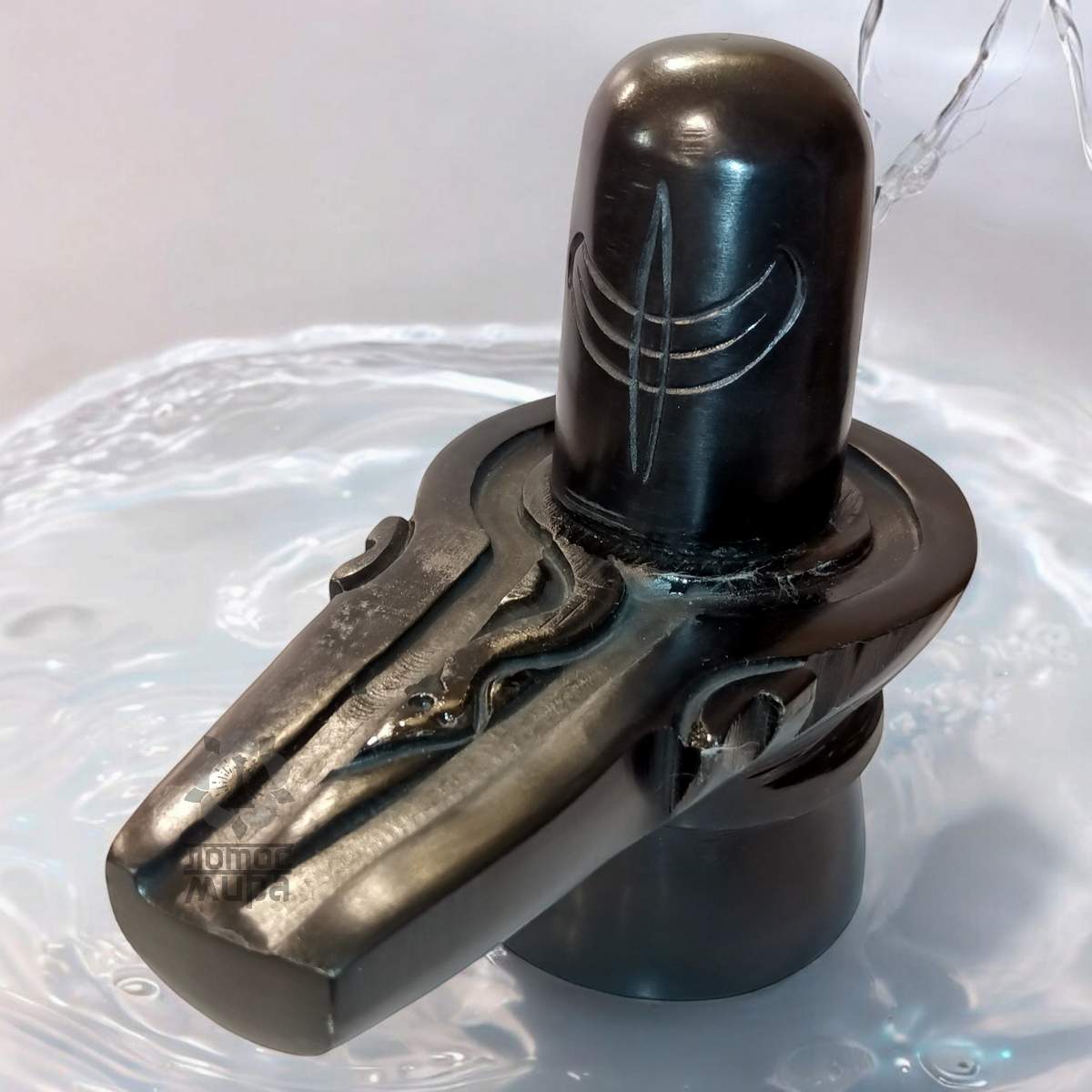 Шива Лінгам чорний мармур 6см 0550