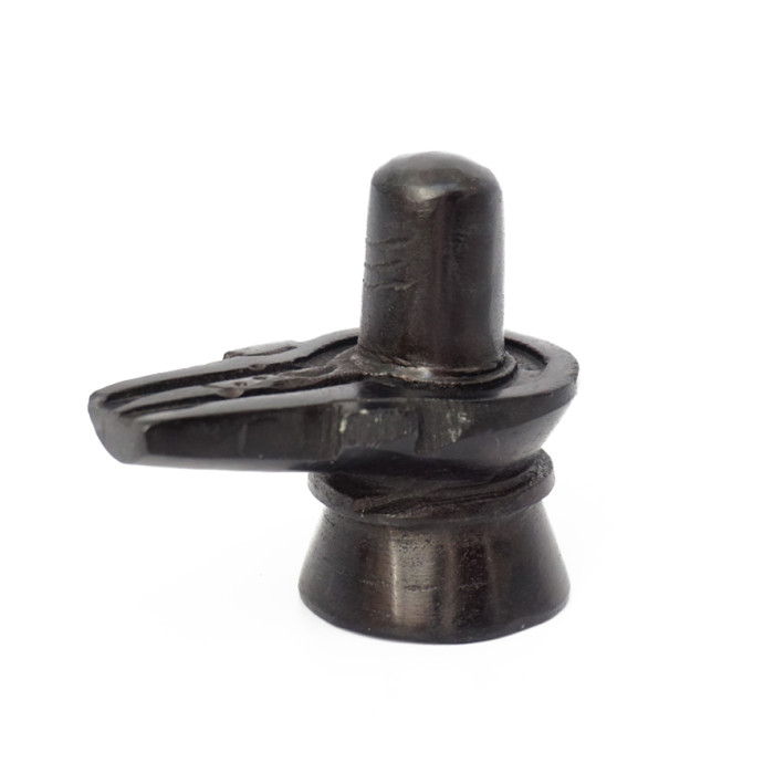 Шива Лінгам чорний мармур 10см 0550