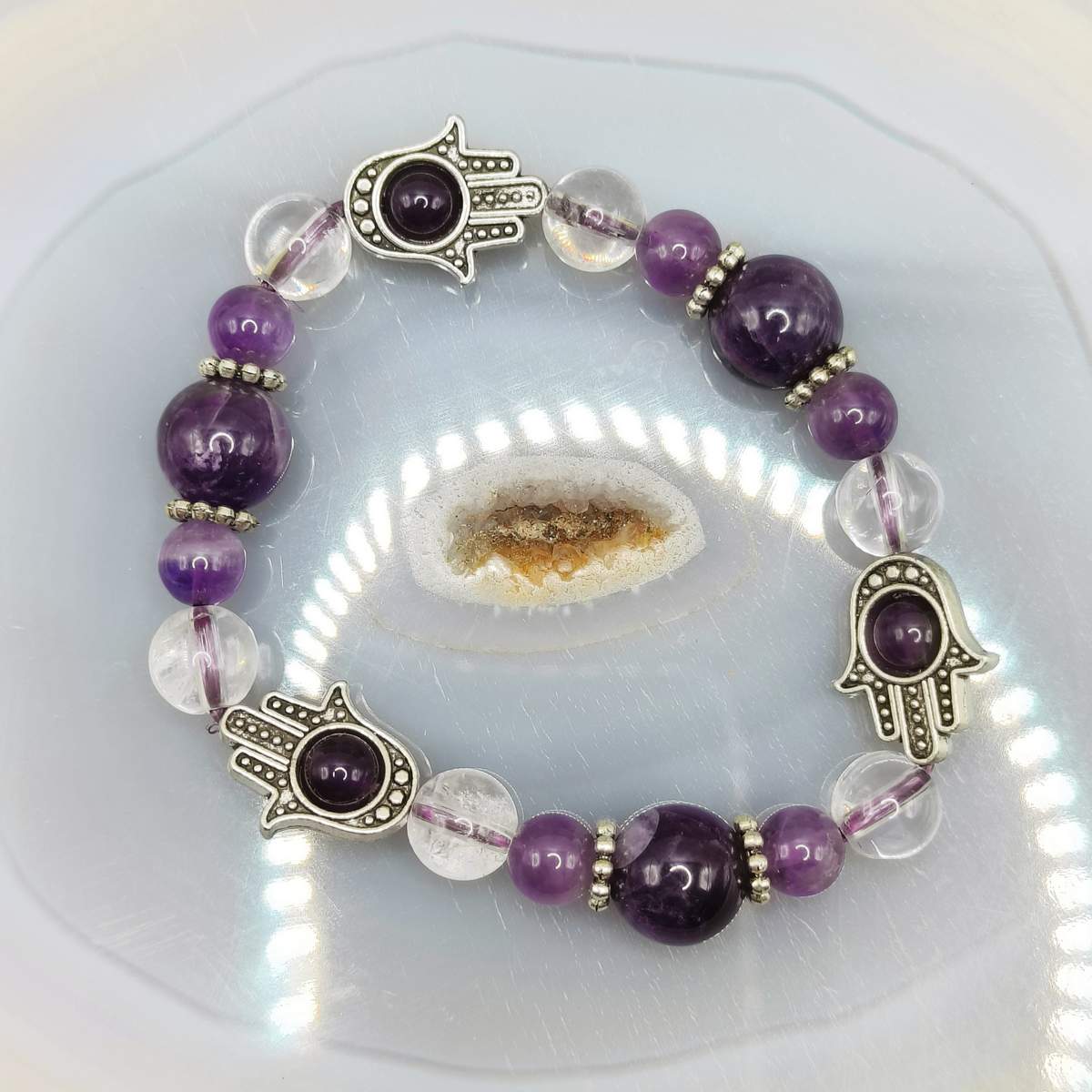 Браслет Аметист з прикрасами 0600