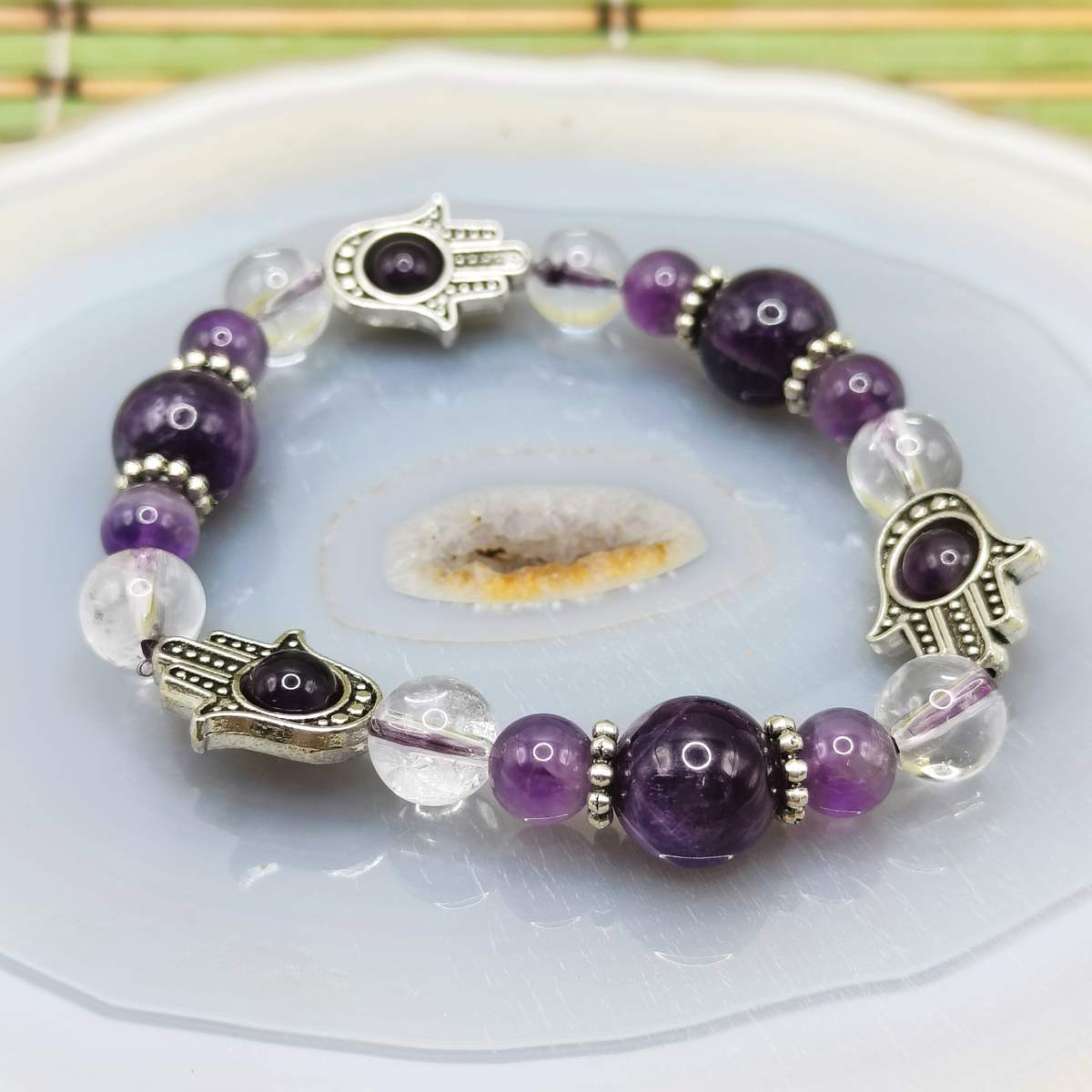 Браслет Аметист з прикрасами 0600