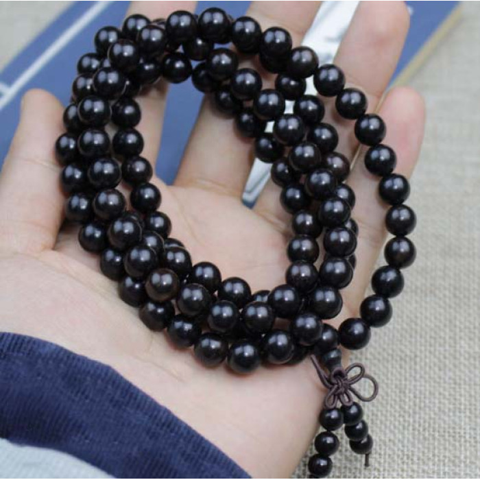 Чотки з дерева Ебенове дерево 108 нам.8мм 208/0300