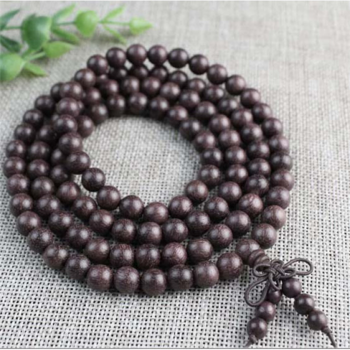 Чотки з дерева Рожеве дерево 108 нам. 8мм 243/0300