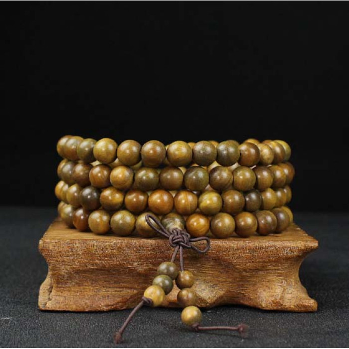 Чотки з дерева Зелений сандал 108 нам. 8мм 261/0400