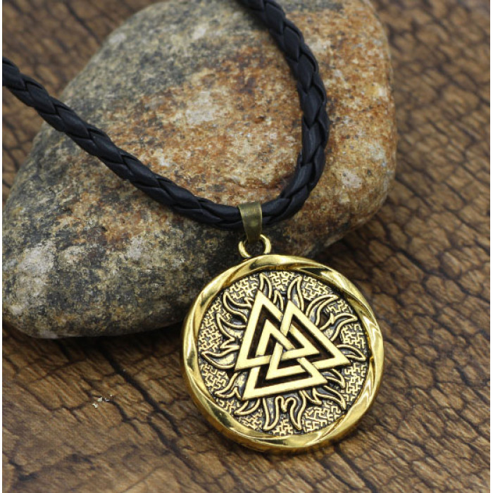 Кулон «Вогняний Тріксель» жовтий метал 0300