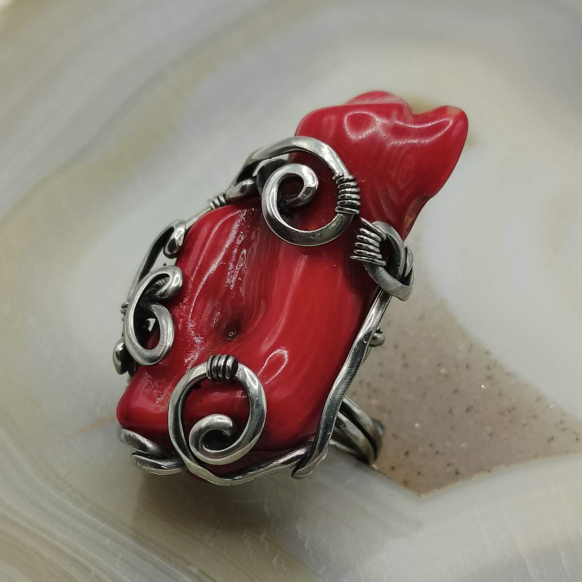 Перстень Корал 0900