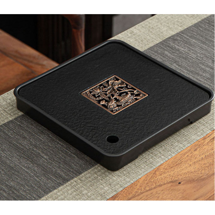 Чабань квадратний «Качки Мандаринки» пластик Чорний 01000