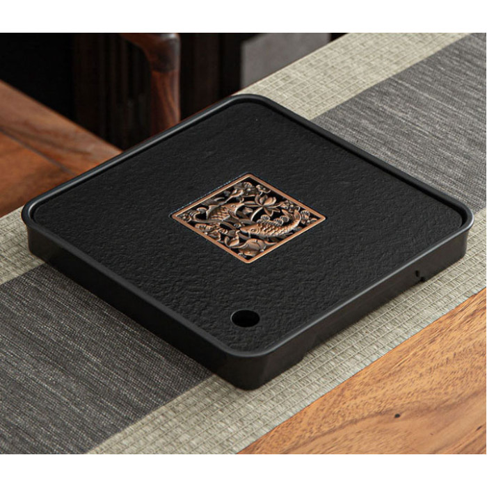 Чабань квадратний «Рибки» пластик Чорний 01000