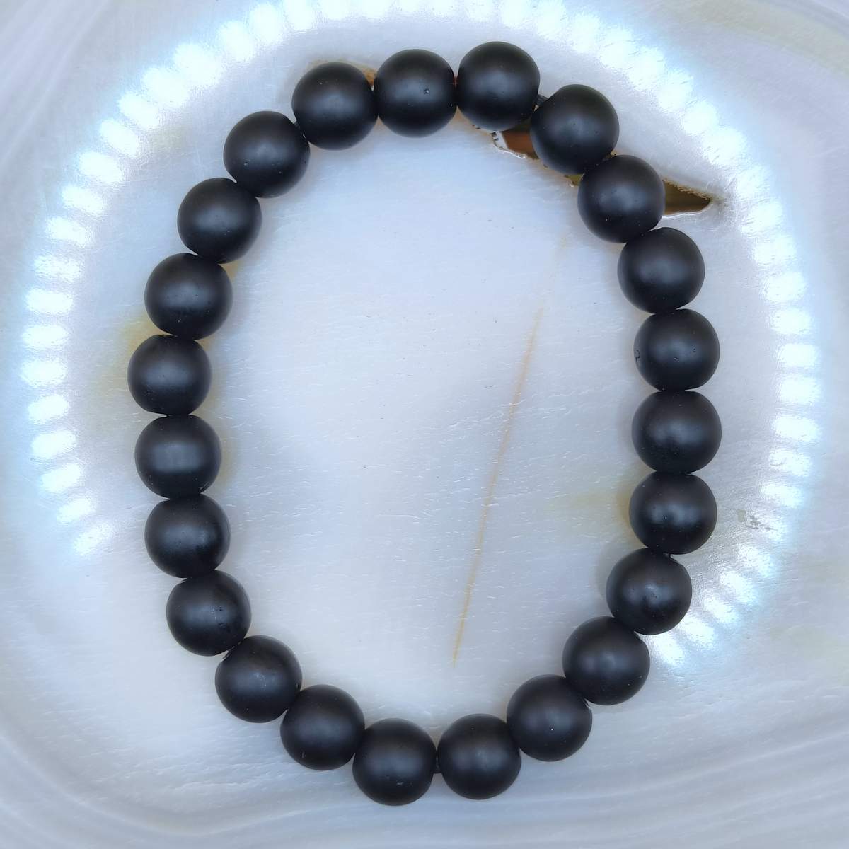 Браслет Шунгіт Казахстан 8мм 0250