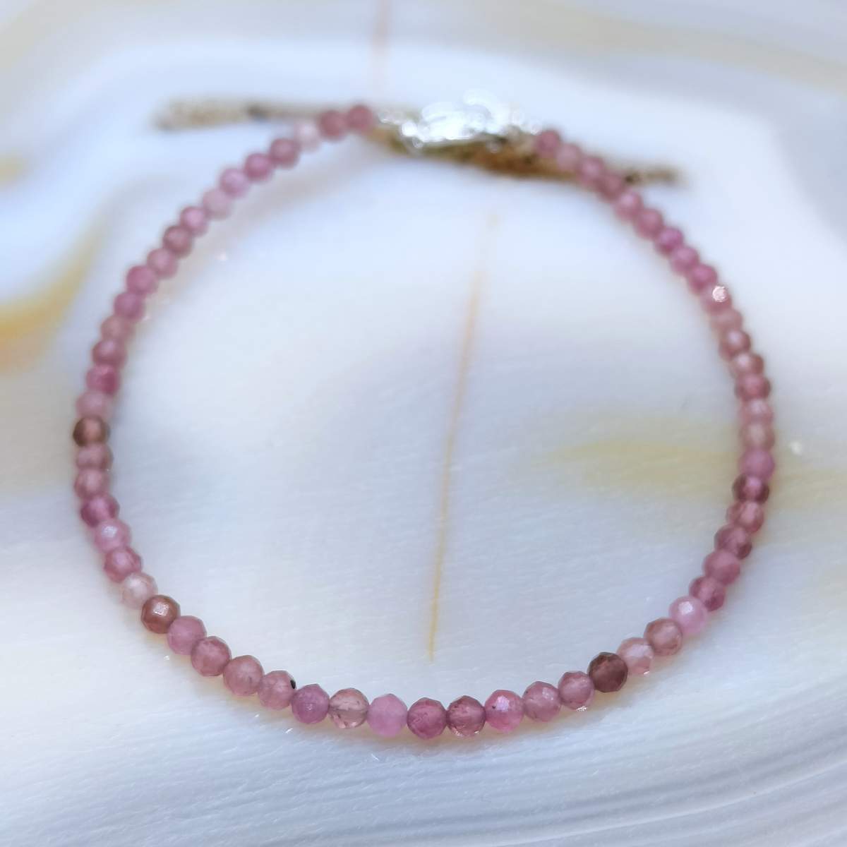 Браслет Турмалін Рожевий 2,5мм 0800