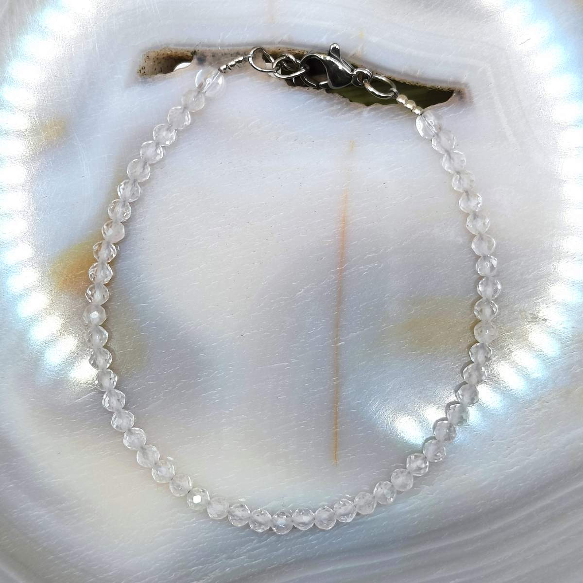 Браслет Гірський Кришталь огранка 3мм 0800