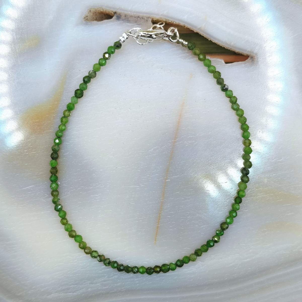 Браслет Діопсид 2мм грань 01100